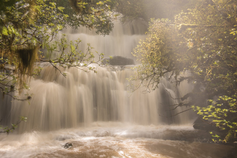 Purakaunui Falls in full flow after heavy rainfaill for the previous week, Catlin Coast